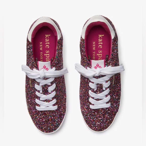 Kate Spade Ace Glitter Sneakers Size 6 - Picture 3 of 8